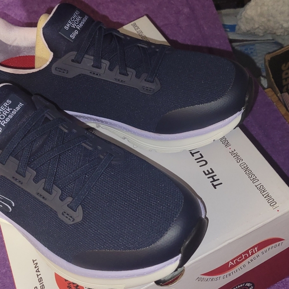 SKECHERS WORK: ARCH FIT SR SERENA SLIP-RESISTANT SLIP-ON SNEAKER - Picture 2 of 6